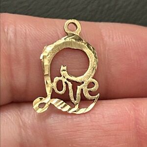 10K Gold Love Pendant